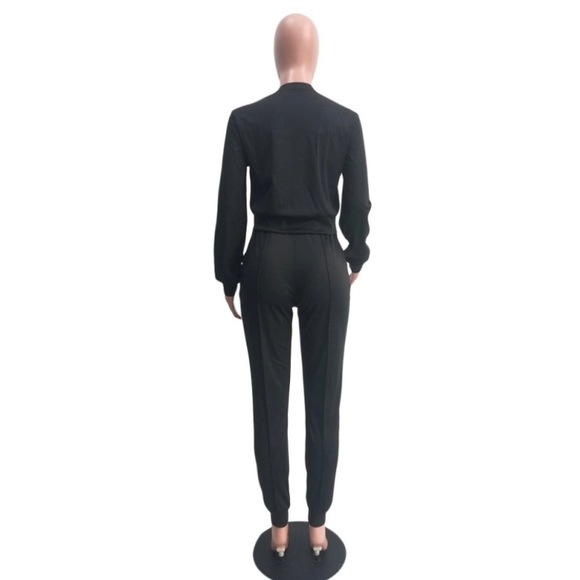 Round collar long sleeve 2 piece set - Picture 4 of 4